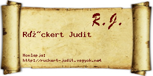 Rückert Judit névjegykártya